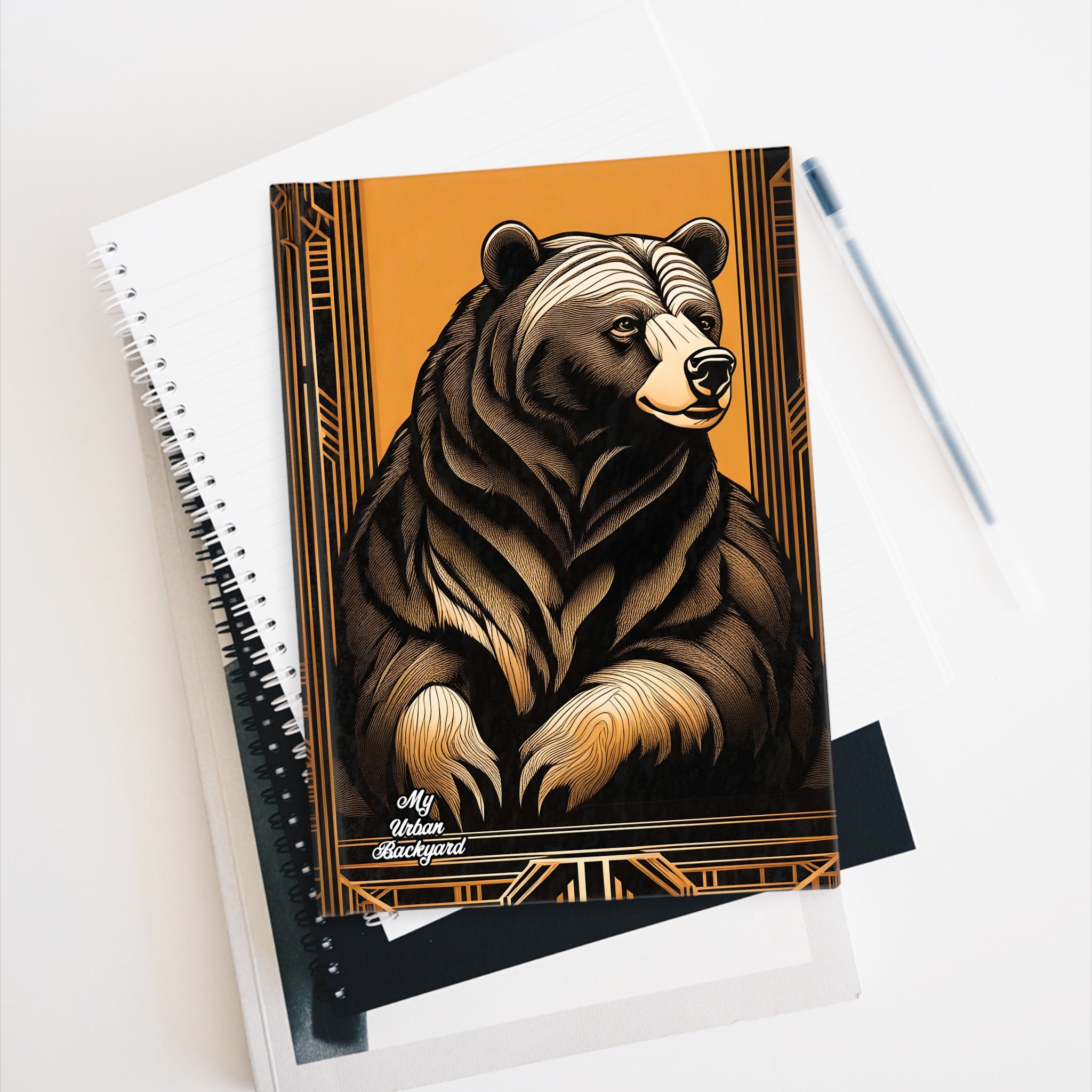 Theo Grizzlyson, Bear Hardcover Notebook Journal – 6" x 8"