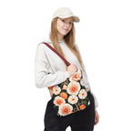 Art Deco Flowers Tote Bag with Cotton Handles For Everyday Use, 3 Sizes