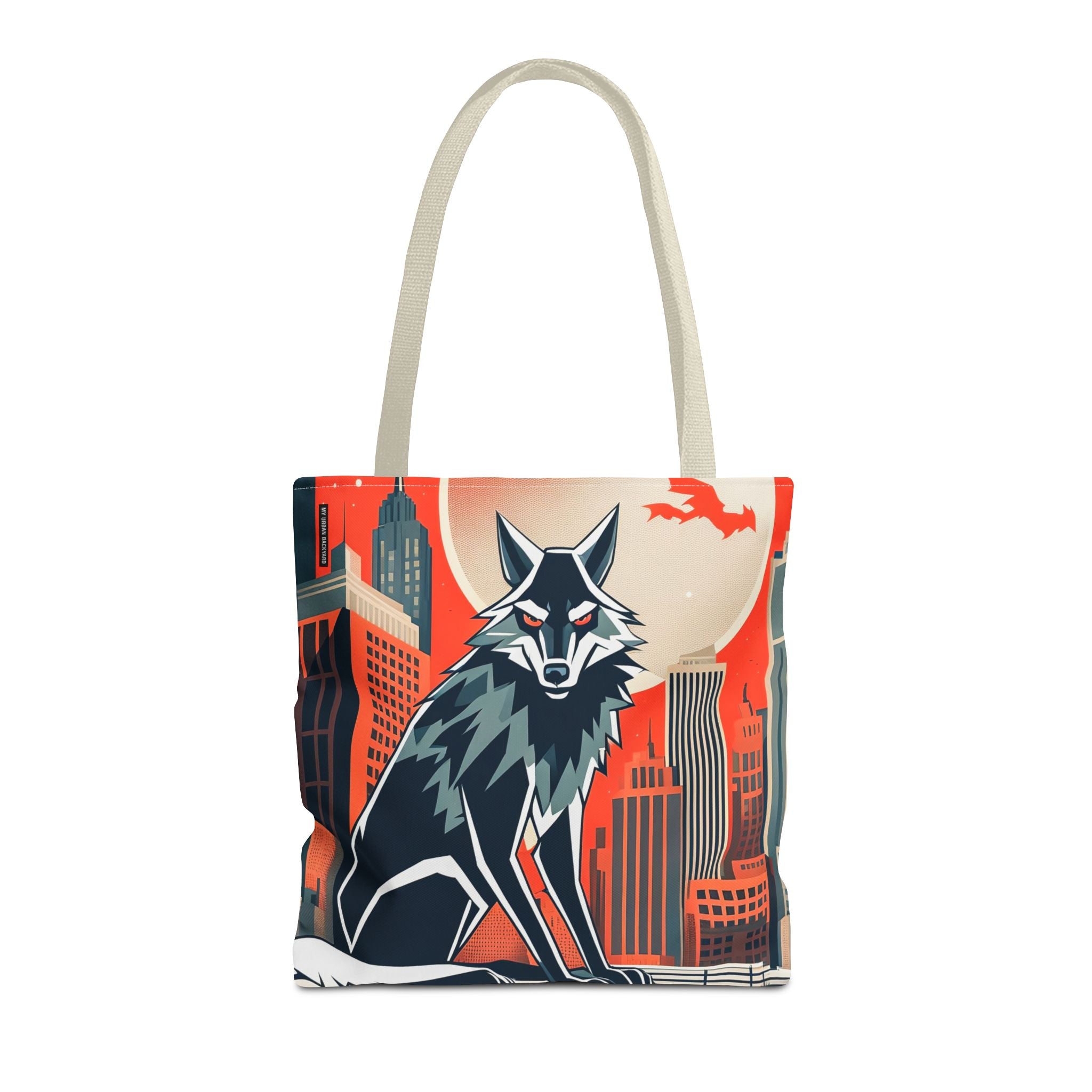 City Wolf Tote Bag, Tote with Cotton Handles For Everyday Use, 3 Sizes