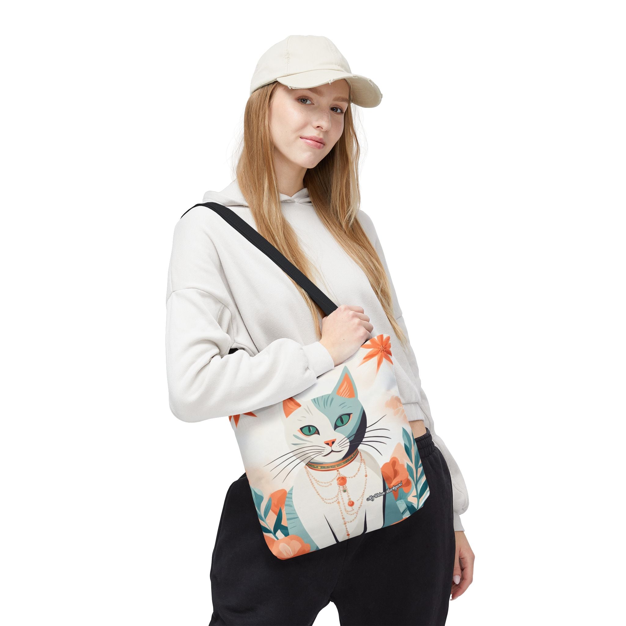 Whiskers, Cat Tote Bag with Cotton Handles For Everyday Use, 3 Sizes