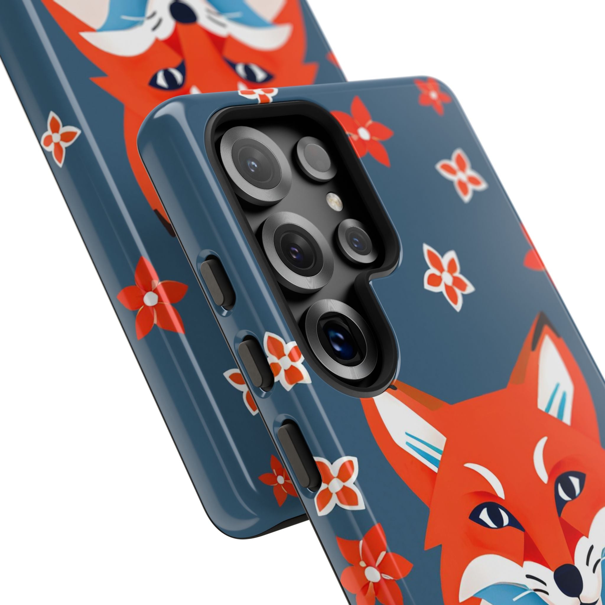 Fox with Flowers, Cell Phone Case - Apple, Samsung, Google Pixel