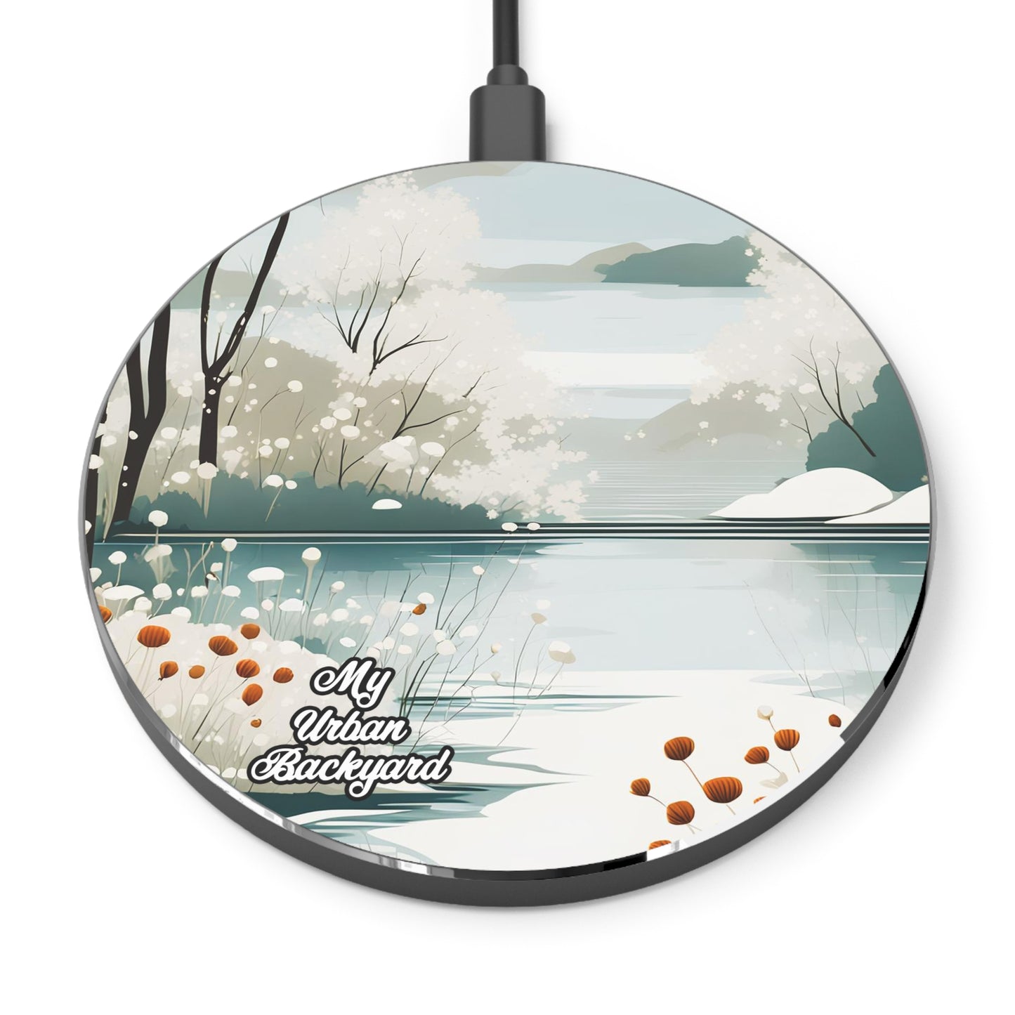 10W Wireless Charger - Winter Lake - iPhone, Android, Earbuds