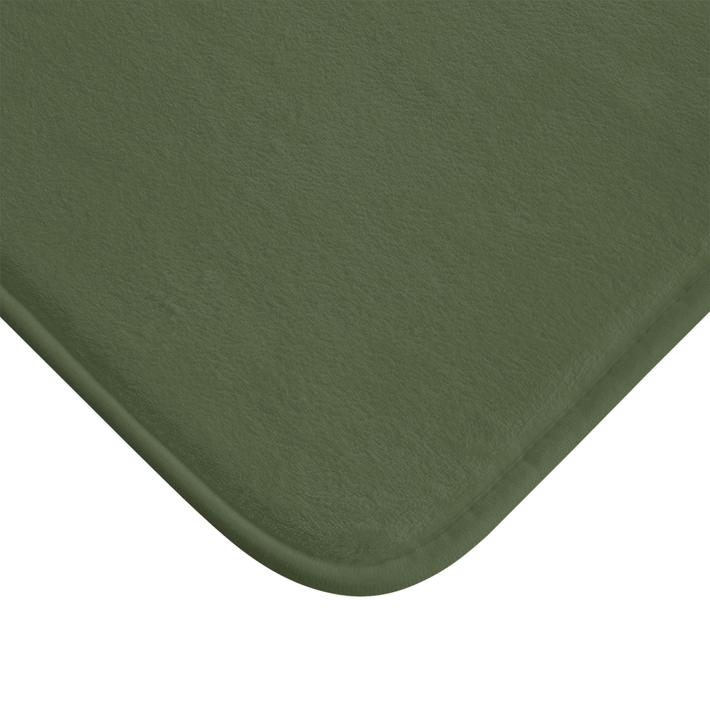Olive Accent Color, Memory Foam Bath Mat - Cozy Bathroom Essential