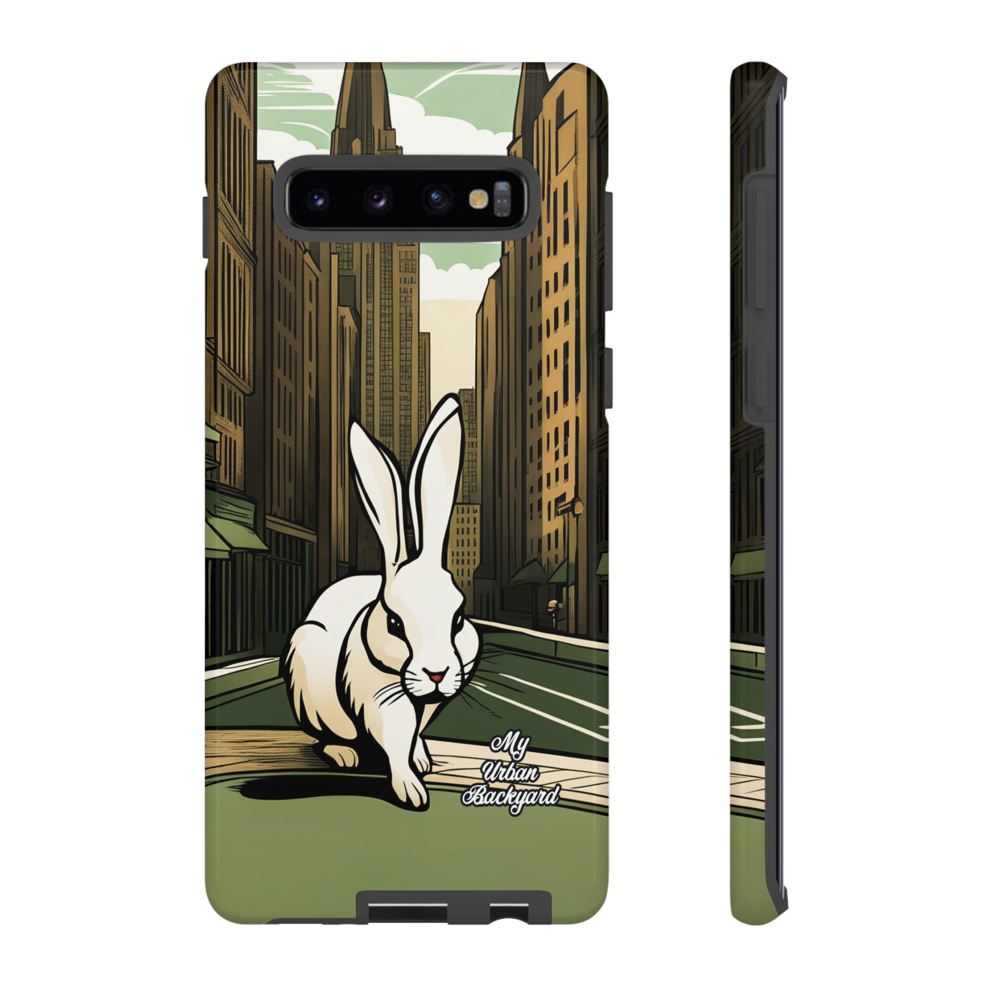 White Rabbit on a City Street, Cell Phone Case - Apple, Samsung, Google Pixel
