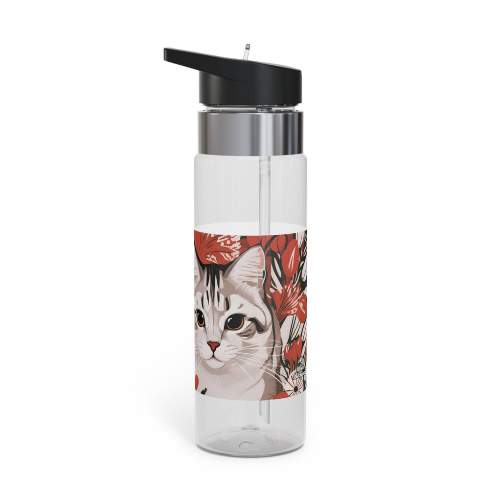 Tess & Jess Clawfield, Cat 20oz Sport Water Bottle, BPA-Free, Tritan™ plastic