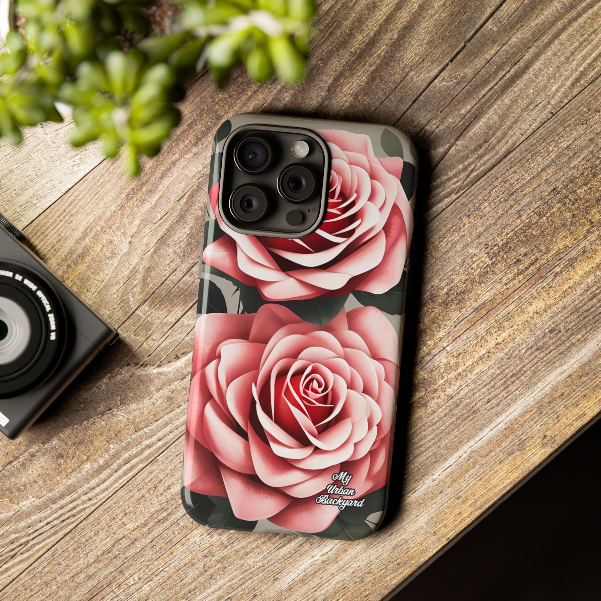 Pink Rose Flowers, Cell Phone Case - Apple, Samsung or Google Pixel