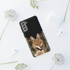 Art Deco Coyote with Flower, Cell Phone Case - Apple, Samsung, Google Pixel