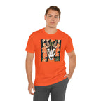Goat with Orange Flowers, 100% Jersey Cotton T-Shirt