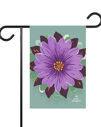 Purple Flower, Outdoor Garden Flag, Decor for Yard, Patio, House, 12" x 18", Double Sided Vertical. Flag only