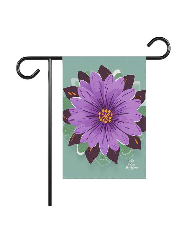 Purple Flower, Outdoor Garden Flag, Decor for Yard, Patio, House, 12" x 18", Double Sided Vertical. Flag only