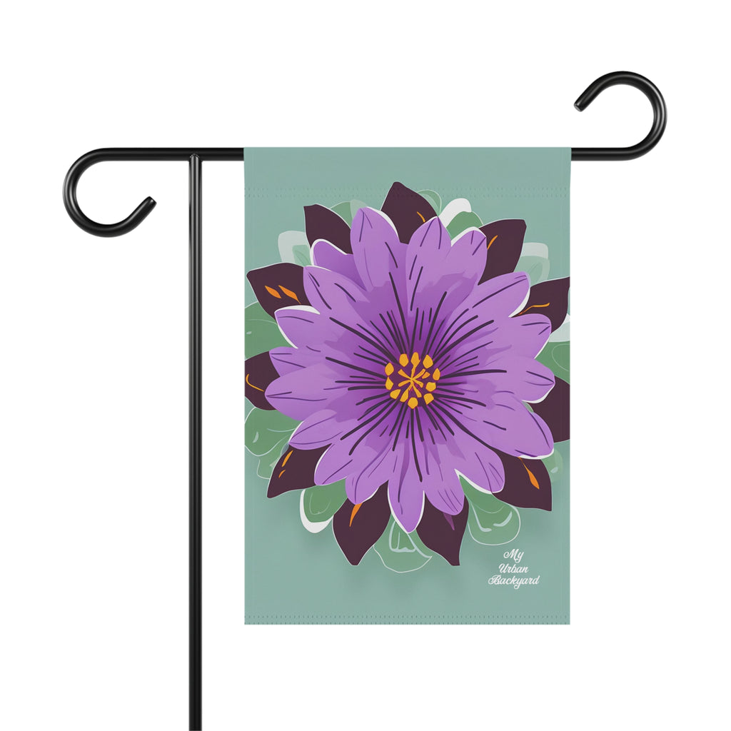 Purple Flower, Outdoor Garden Flag, Decor for Yard, Patio, House, 12" x 18", Double Sided Vertical. Flag only