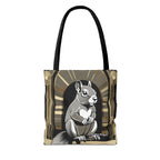 Art Deco Squirrel, Tote Bag with Cotton Handles For Everyday Use, 3 Sizes