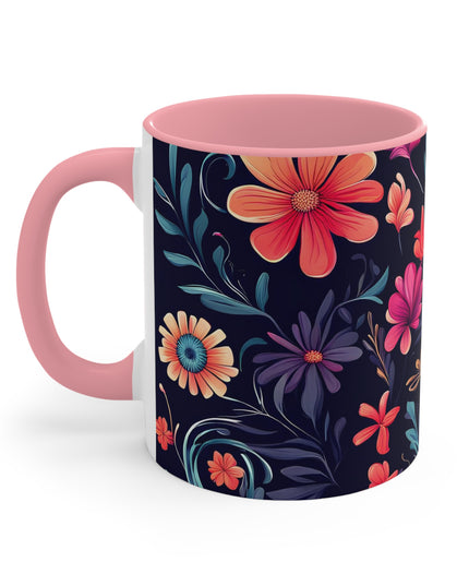 Night Blooming Wildflowers, Ceramic Mug - Perfect for Coffee, Tea, and More!