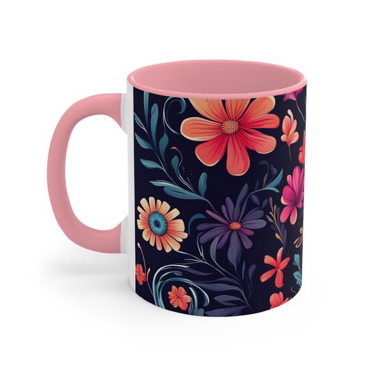 Night Blooming Wildflowers Ceramic Mug
