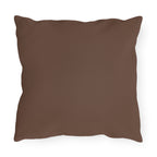 Circle of Petals, Sable accent color, Throw Pillow