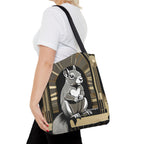 Art Deco Squirrel, Tote Bag with Cotton Handles For Everyday Use, 3 Sizes