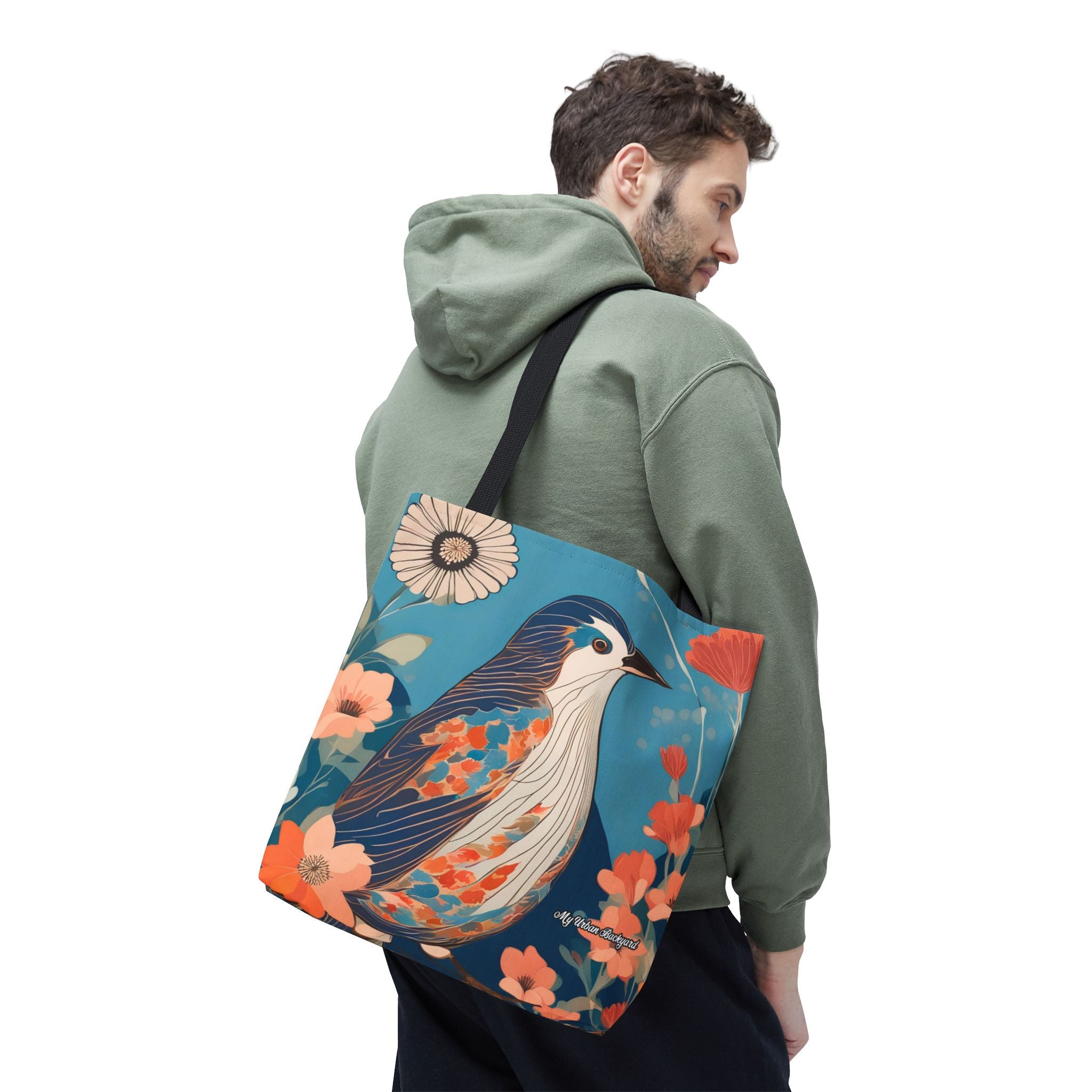 Colorful Bird Tote Bag with Cotton Handles For Everyday Use, 3 Sizes