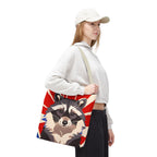 Ziggy Starspaws, Raccoon Tote Bag with Cotton Handles For Everyday Use, 3 Sizes