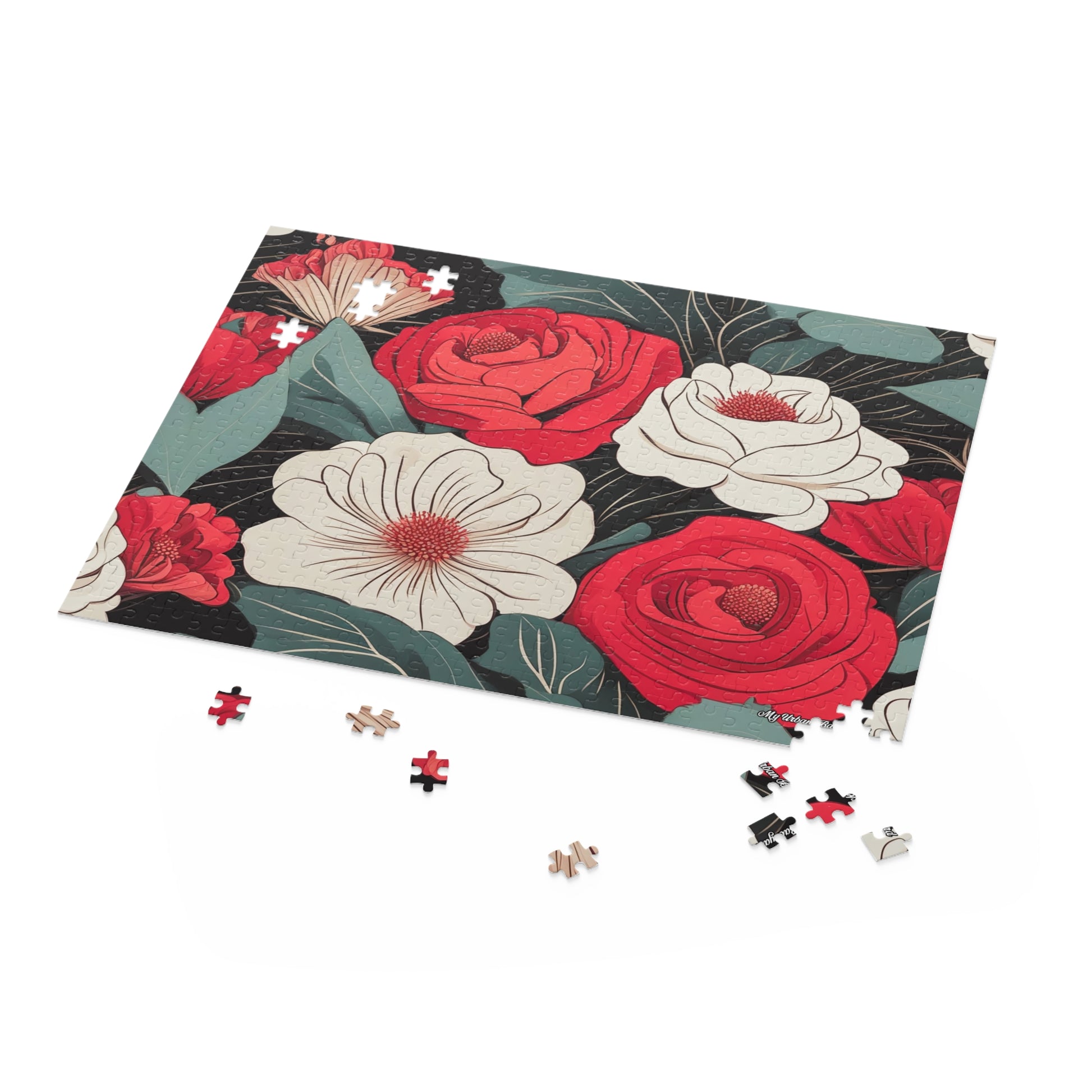 Floral Jigsaw Puzzle, Gift for Puzzle Lovers, Unique Wall Art, Family Activities, (120, 252, or 500-Piece)