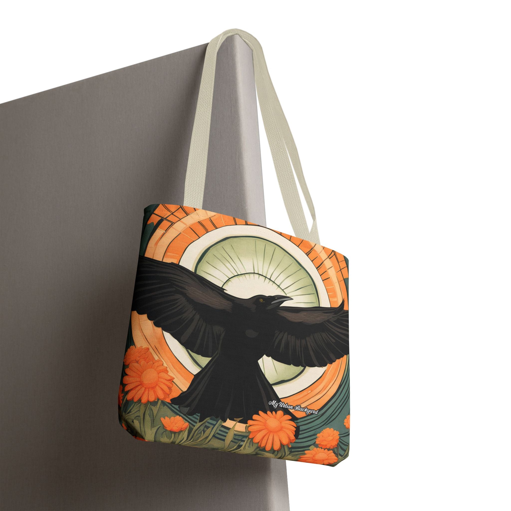Flying Crow Tote Bag with Cotton Handles For Everyday Use, 3 Sizes