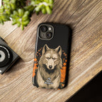 Wolf with Flowers, Animal Cell Phone Case - Apple, Samsung, Google Pixel