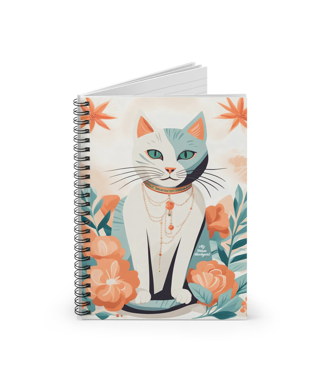 Whiskers, Spiral Notebook Writing Journal - 118 Ruled Pages
