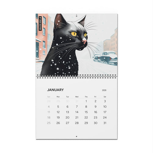 2026 My Urban Backyard Wall Calendar - Monthly Planner for Nature Lovers and Art Enthusiasts
