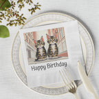Tabby Kittens Birthday Napkins