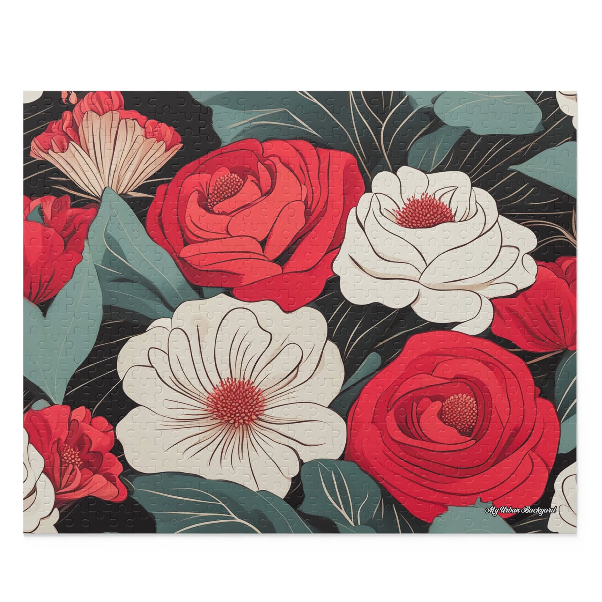 Floral Jigsaw Puzzle, Gift for Puzzle Lovers, Unique Wall Art, Family Activities, (120, 252, or 500-Piece)