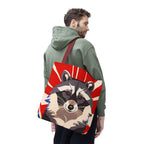 Ziggy Starspaws, Raccoon Tote Bag with Cotton Handles For Everyday Use, 3 Sizes