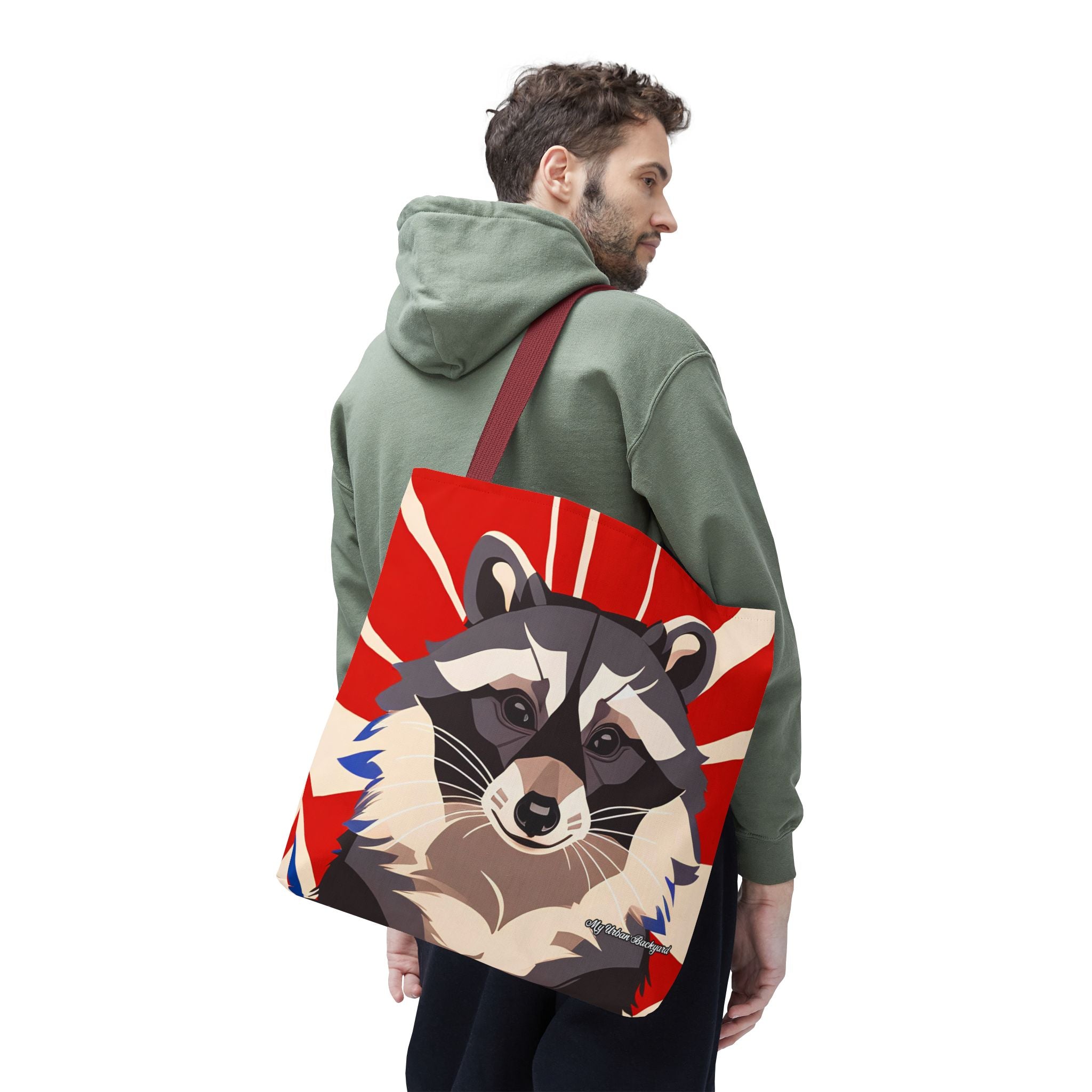 Ziggy Starspaws, Raccoon Tote Bag with Cotton Handles For Everyday Use, 3 Sizes