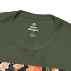 Goat with Orange Flowers, 100% Jersey Cotton T-Shirt