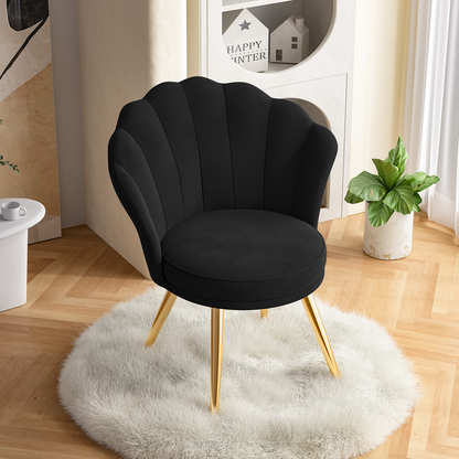 Elegant Velvet Chair, Soft Padded 18.5” Wide Seat