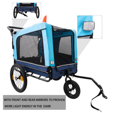 Heavy Duty Foldable Pet Stroller, Dog Carrier, Bicycle Trailer