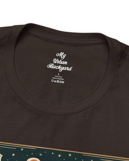 Art Deco Holiday Bear, Soft 100% Jersey Cotton T-Shirt, Unisex, Short Sleeve, Retail Fit