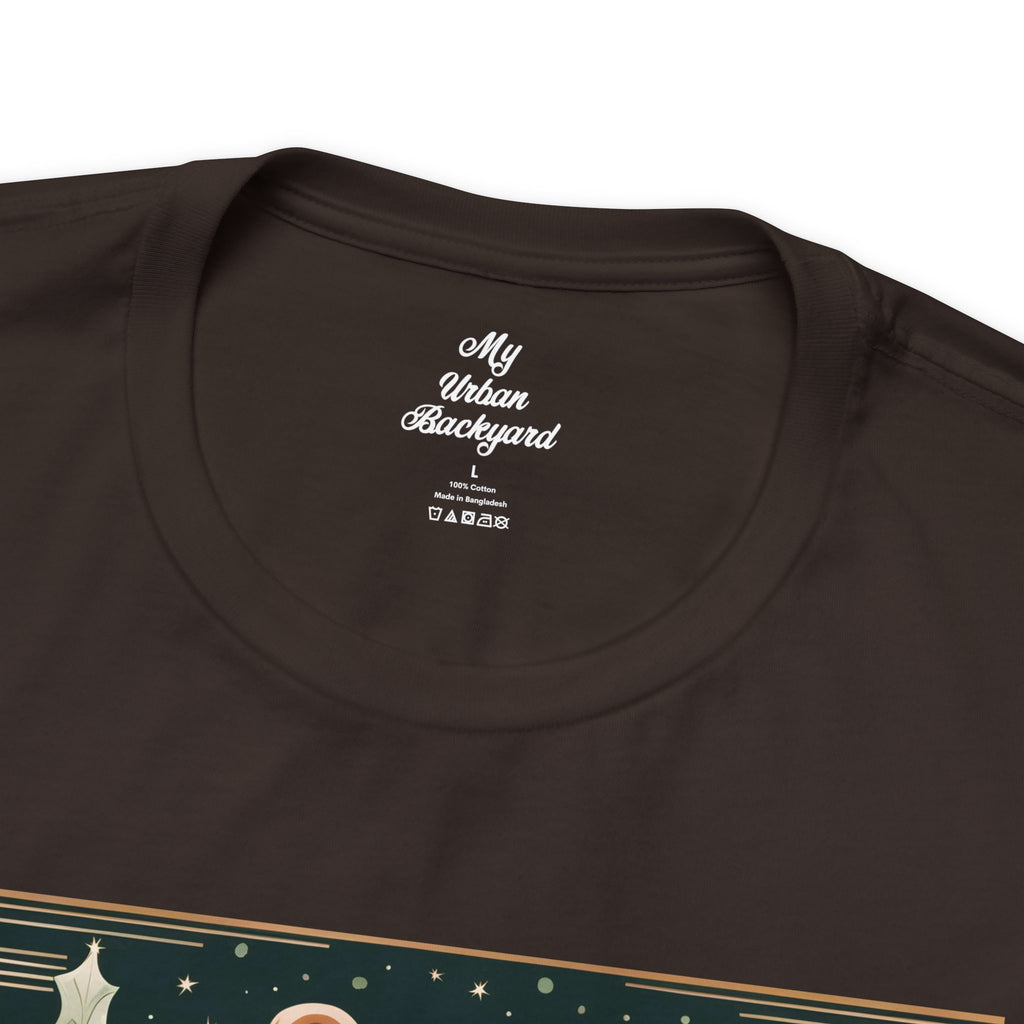Art Deco Holiday Bear, Soft 100% Jersey Cotton T-Shirt, Unisex, Short Sleeve, Retail Fit