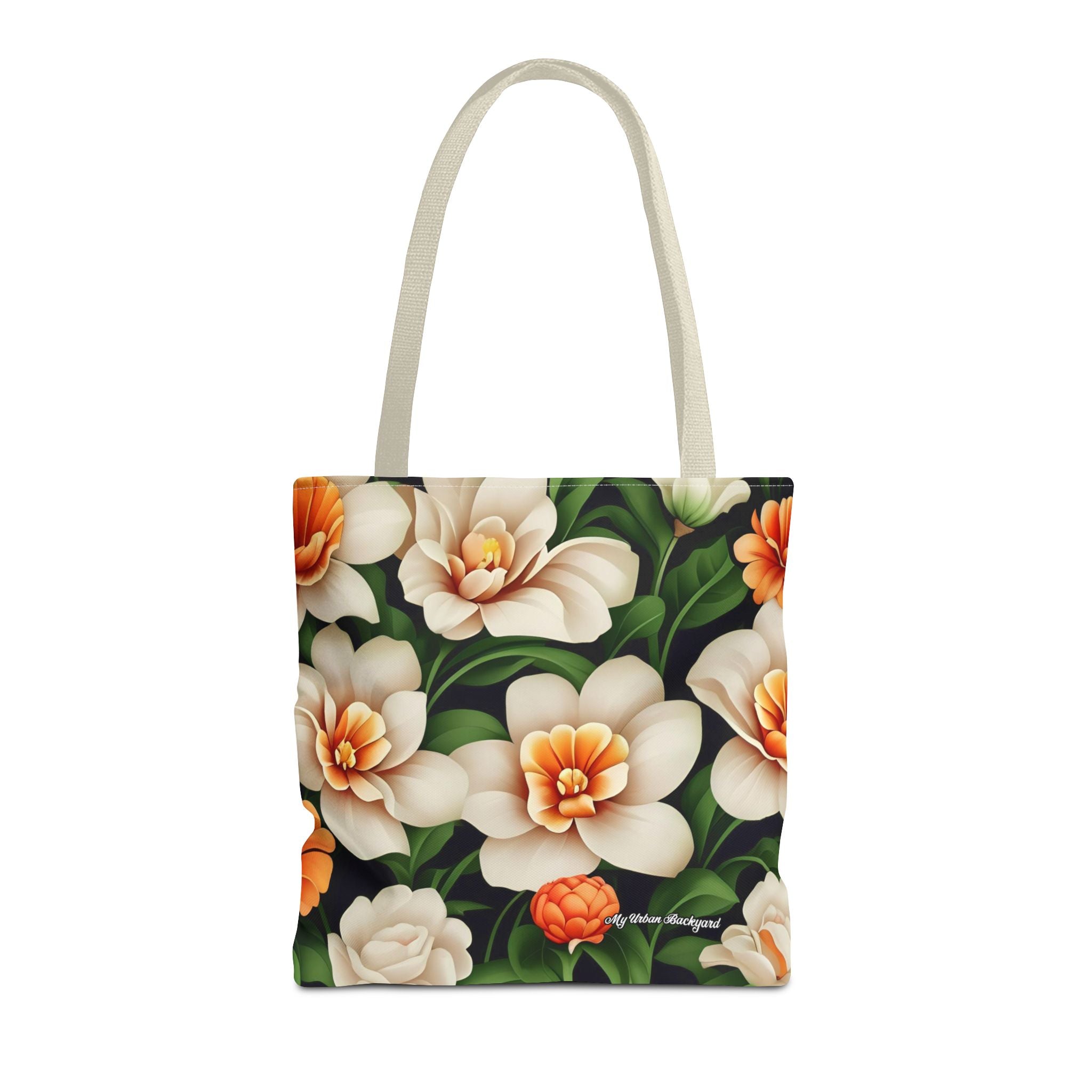 Pretty Flowers Tote Bag with Cotton Handles For Everyday Use, 3 Sizes