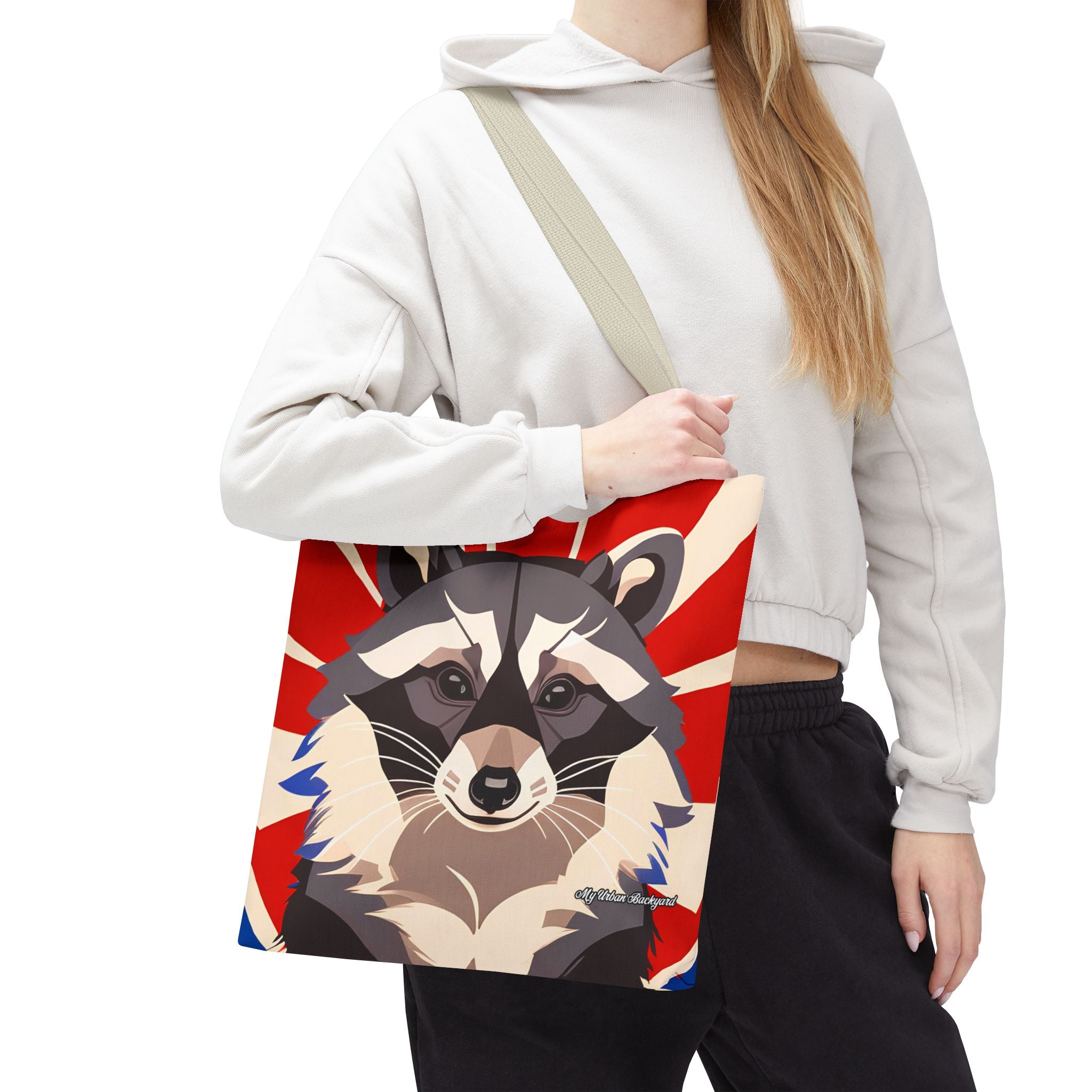Ziggy Starspaws, Raccoon Tote Bag with Cotton Handles For Everyday Use, 3 Sizes