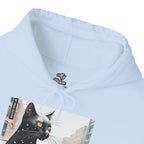 Whisker Wonderland, Cat Unisex Hoodie w Front Pocket