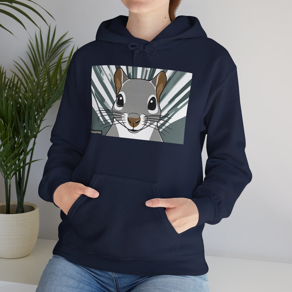Cute Squirrel Graphic Hoodie, Cozy Unisex Sweatshirt, Nature Lover Gift, Autumn Fashion, Animal Art Clothing