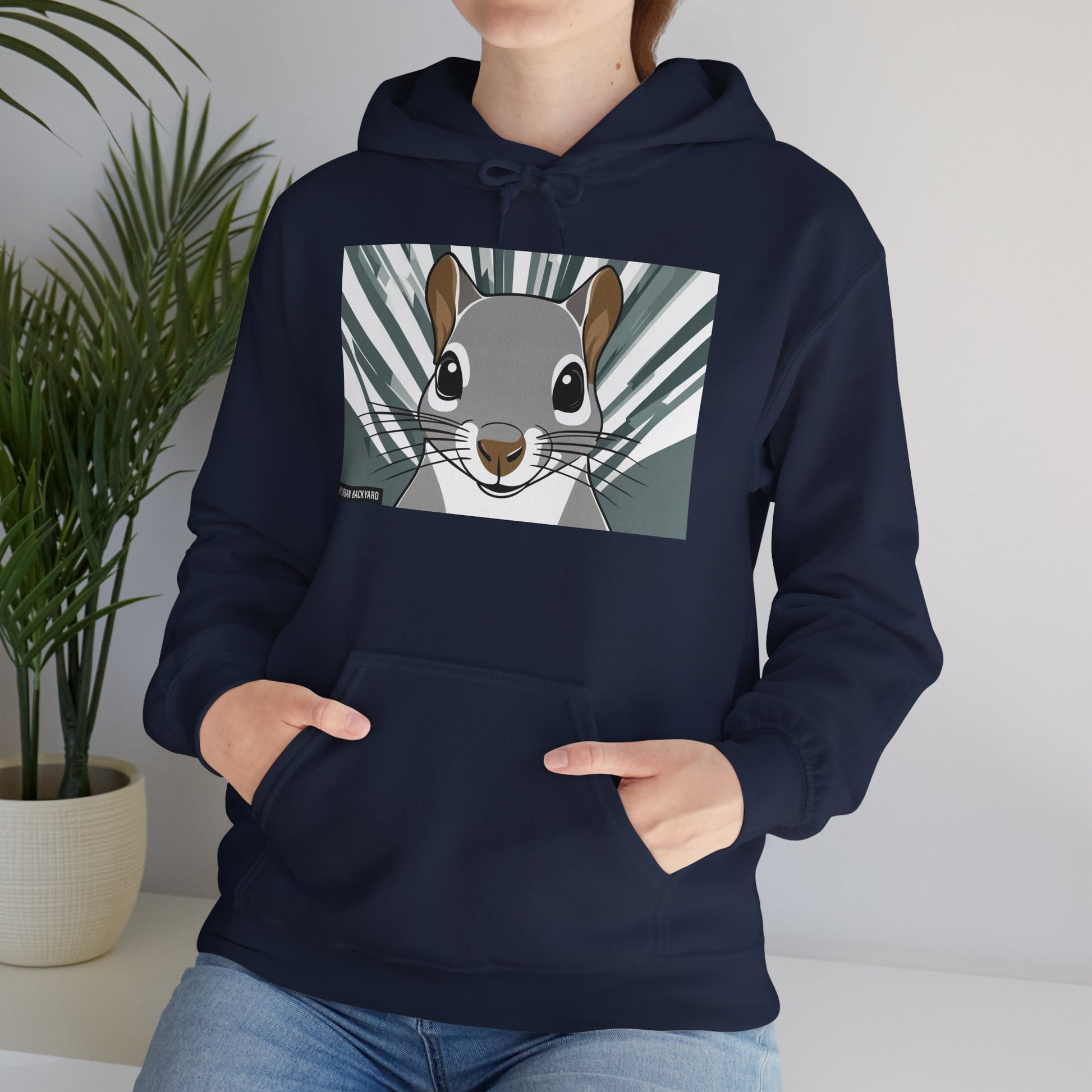 Cute Squirrel Graphic Hoodie, Cozy Unisex Sweatshirt, Nature Lover Gift, Autumn Fashion, Animal Art Clothing