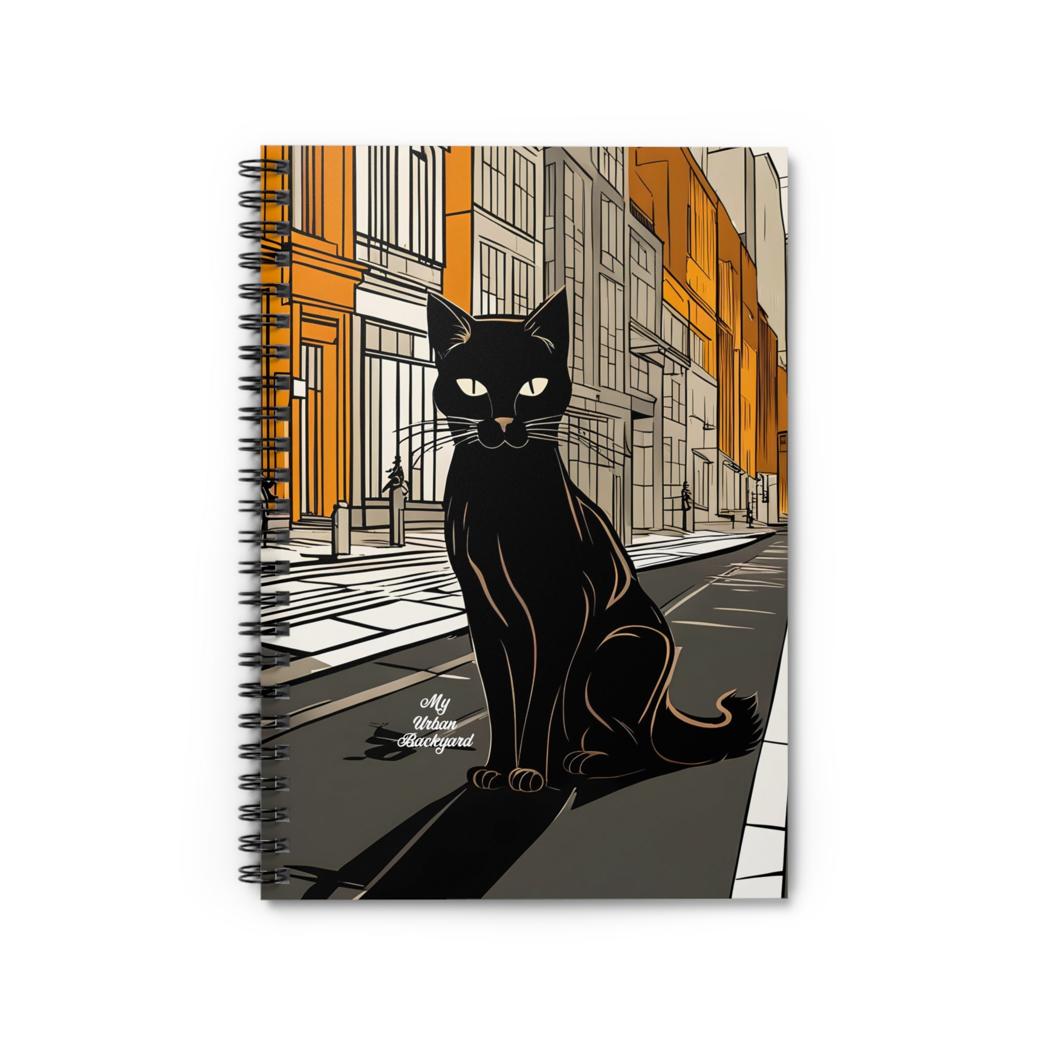 Lucian Purrcrest, Cat Spiral Notebook Writing Journal - 118 Ruled Pages