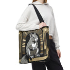 Art Deco Squirrel, Tote Bag with Cotton Handles For Everyday Use, 3 Sizes
