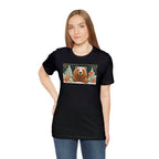 Art Deco Holiday Bear, Soft 100% Jersey Cotton T-Shirt, Unisex, Short Sleeve, Retail Fit