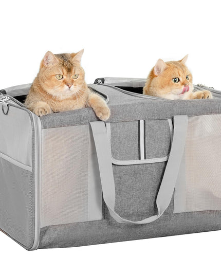 Sedioso Extra Large Cat Carrier for 2 Cats, 24x 14x 16in Pet Carrier for Cat and Dog Up to 40lbs, All-Sided Large Mesh Cat Carrier with Great Ventilation, Portable Soft Sided Pet Carrier for Traveling