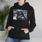 Urban Crow In Falling Snow Hoodie — Comfy Winter Graphic Hoodie