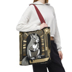 Art Deco Squirrel, Tote Bag with Cotton Handles For Everyday Use, 3 Sizes