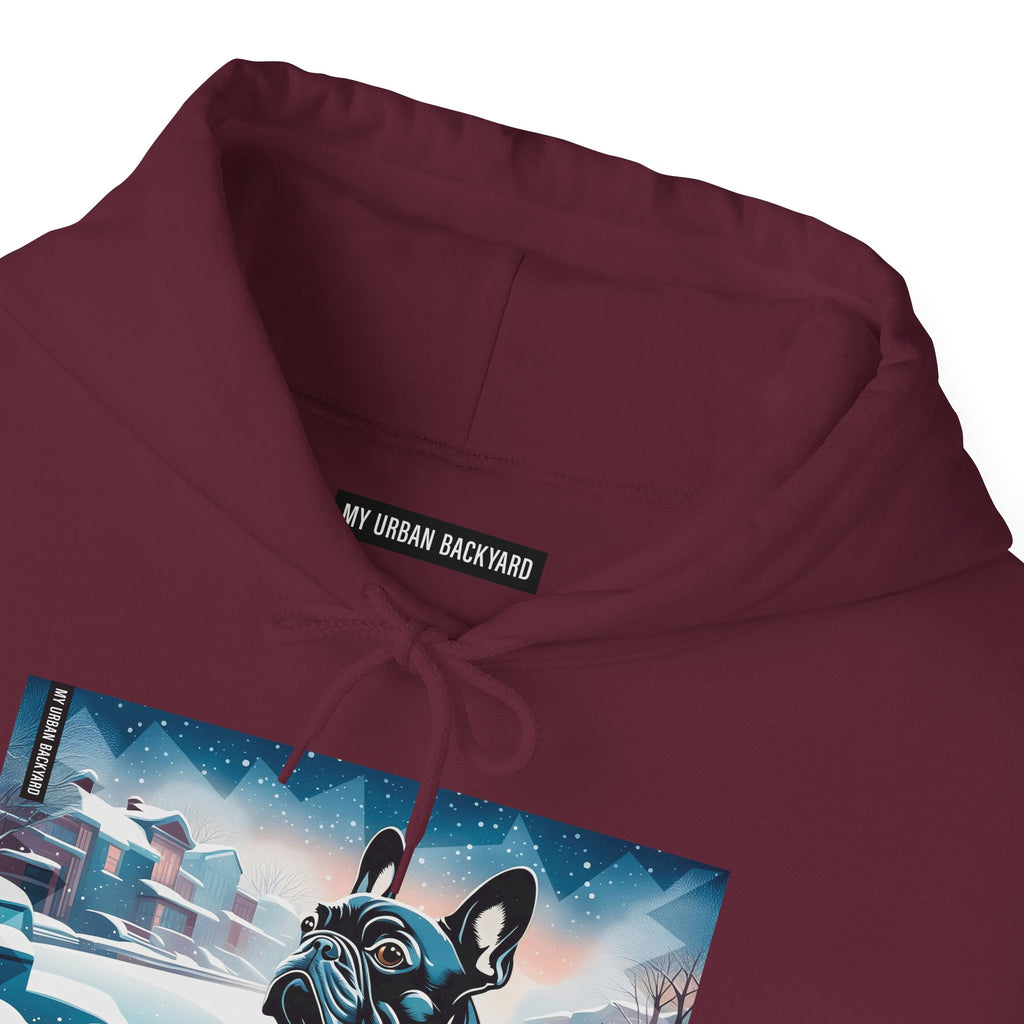 French Bulldog Hoodie w Front Pocket - Cozy, Unisex, Heavy Blend Sweatshirt