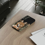 Art Deco Coyote with Flower, Cell Phone Case - Apple, Samsung, Google Pixel