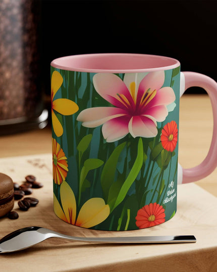 Ceramic Mug for Coffee, Tea, Hot Cocoa. Home/Office, Wildflowers